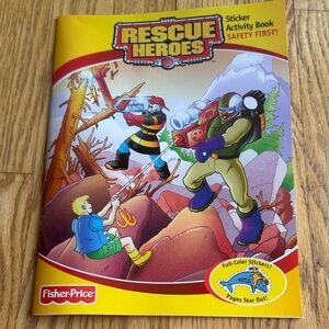 Vintage Fisher-Price Rescue Heroes Safety First Activity Book